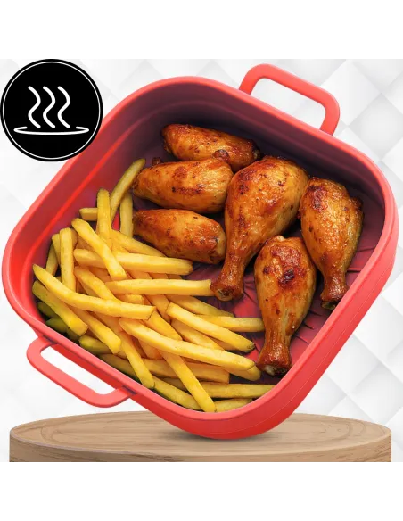 WKŁAD SILIKONOWY SKŁADANY DO AIR FRYER FRYTKOWNICY FORMA DO PIECZENIA