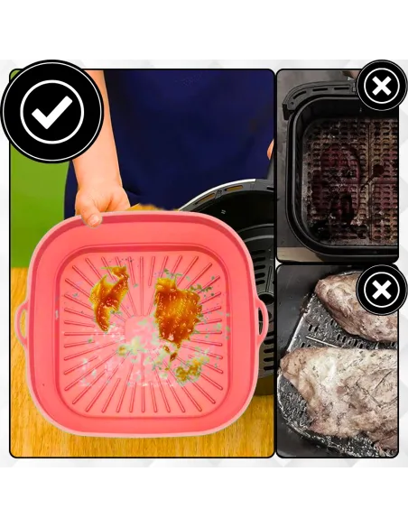 WKŁAD SILIKONOWY SKŁADANY DO AIR FRYER FRYTKOWNICY FORMA DO PIECZENIA