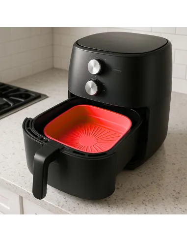 WKŁAD SILIKONOWY SKŁADANY DO AIR FRYER FRYTKOWNICY FORMA DO PIECZENIA