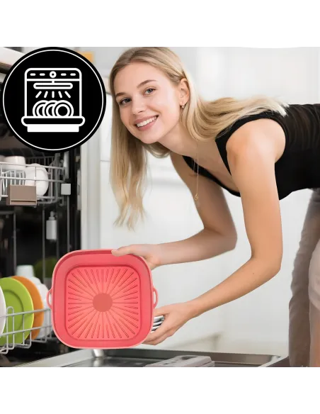WKŁAD SILIKONOWY SKŁADANY DO AIR FRYER FRYTKOWNICY FORMA DO PIECZENIA
