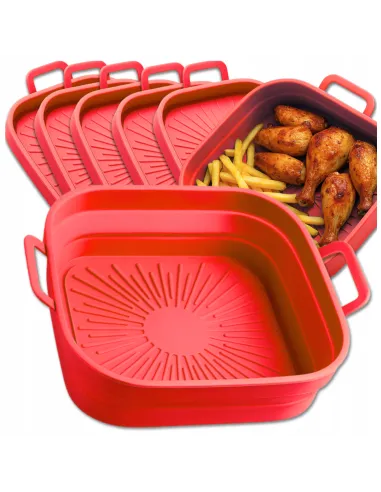 5x WKŁAD SILIKONOWY SKŁADANY DO AIR FRYER FRYTKOWNICY FORMA DO PIECZENIA