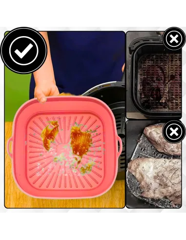 5x WKŁAD SILIKONOWY SKŁADANY DO AIR FRYER FRYTKOWNICY FORMA DO PIECZENIA