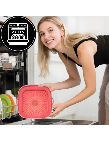 5x WKŁAD SILIKONOWY SKŁADANY DO AIR FRYER FRYTKOWNICY FORMA DO PIECZENIA