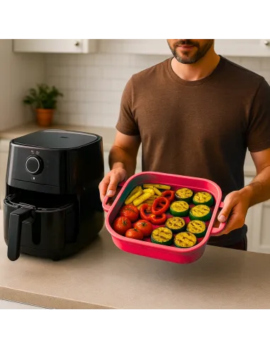 5x WKŁAD SILIKONOWY SKŁADANY DO AIR FRYER FRYTKOWNICY FORMA DO PIECZENIA