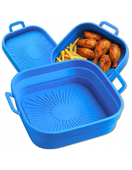 WKŁAD SILIKONOWY SKŁADANY DO AIR FRYER FRYTKOWNICY FORMA DO PIECZENIA