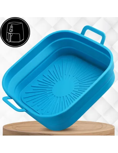 WKŁAD SILIKONOWY SKŁADANY DO AIR FRYER FRYTKOWNICY FORMA DO PIECZENIA