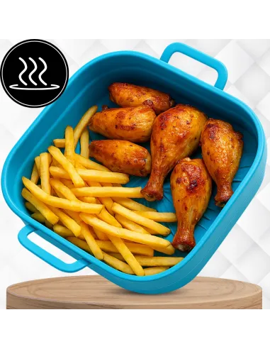WKŁAD SILIKONOWY SKŁADANY DO AIR FRYER FRYTKOWNICY FORMA DO PIECZENIA