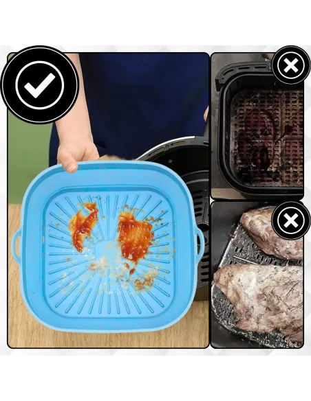 WKŁAD SILIKONOWY SKŁADANY DO AIR FRYER FRYTKOWNICY FORMA DO PIECZENIA