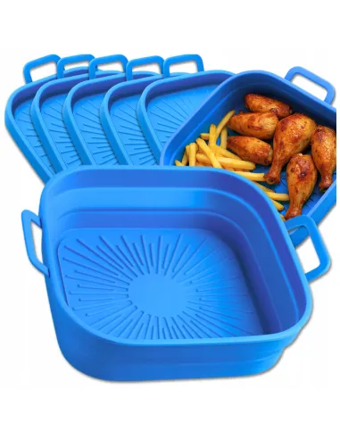 WKŁAD SILIKONOWY SKŁADANY DO AIR FRYER FRYTKOWNICY FORMA DO PIECZENIA