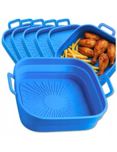 5x WKŁAD SILIKONOWY SKŁADANY DO AIR FRYER FRYTKOWNICY FORMA DO PIECZENIA