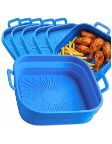 5x WKŁAD SILIKONOWY SKŁADANY DO AIR FRYER FRYTKOWNICY FORMA DO PIECZENIA