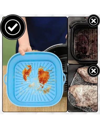 5x WKŁAD SILIKONOWY SKŁADANY DO AIR FRYER FRYTKOWNICY FORMA DO PIECZENIA