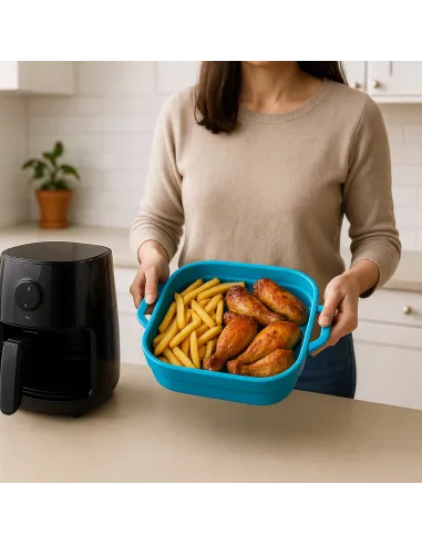 5x WKŁAD SILIKONOWY SKŁADANY DO AIR FRYER FRYTKOWNICY FORMA DO PIECZENIA