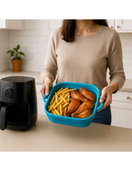 5x WKŁAD SILIKONOWY SKŁADANY DO AIR FRYER FRYTKOWNICY FORMA DO PIECZENIA