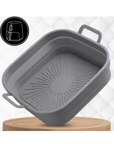 WKŁAD SILIKONOWY SKŁADANY DO AIR FRYER FRYTKOWNICY FORMA DO PIECZENIA 2