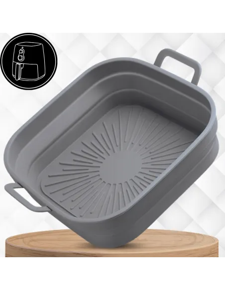 WKŁAD SILIKONOWY SKŁADANY DO AIR FRYER FRYTKOWNICY FORMA DO PIECZENIA