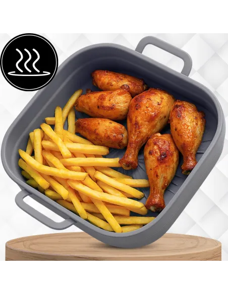 WKŁAD SILIKONOWY SKŁADANY DO AIR FRYER FRYTKOWNICY FORMA DO PIECZENIA