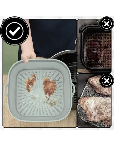 WKŁAD SILIKONOWY SKŁADANY DO AIR FRYER FRYTKOWNICY FORMA DO PIECZENIA
