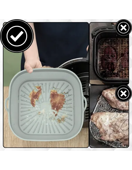 WKŁAD SILIKONOWY SKŁADANY DO AIR FRYER FRYTKOWNICY FORMA DO PIECZENIA