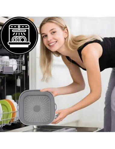 WKŁAD SILIKONOWY SKŁADANY DO AIR FRYER FRYTKOWNICY FORMA DO PIECZENIA