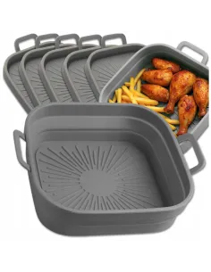 5x WKŁAD SILIKONOWY SKŁADANY DO AIR FRYER FRYTKOWNICY FORMA DO PIECZENIA