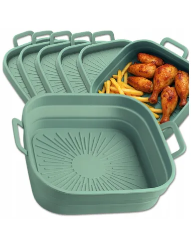 5x WKŁAD SILIKONOWY SKŁADANY DO AIR FRYER FRYTKOWNICY FORMA DO PIECZENIA