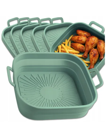 5x WKŁAD SILIKONOWY SKŁADANY DO AIR FRYER FRYTKOWNICY FORMA DO PIECZENIA