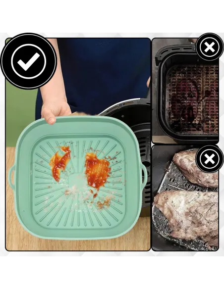 5x WKŁAD SILIKONOWY SKŁADANY DO AIR FRYER FRYTKOWNICY FORMA DO PIECZENIA