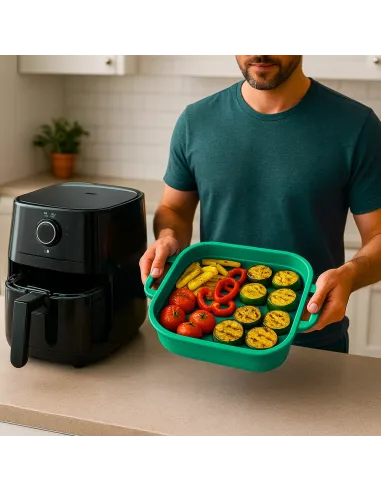 5x WKŁAD SILIKONOWY SKŁADANY DO AIR FRYER FRYTKOWNICY FORMA DO PIECZENIA