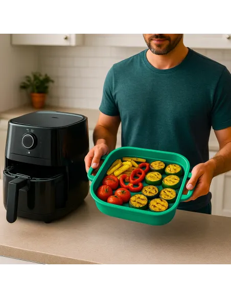 5x WKŁAD SILIKONOWY SKŁADANY DO AIR FRYER FRYTKOWNICY FORMA DO PIECZENIA