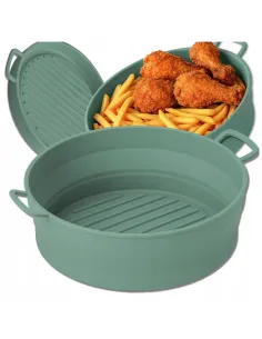 WKŁAD SILIKONOWY SKŁADANY DO AIR FRYER FRYTKOWNICY FORMA DO PIECZENIA