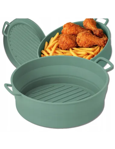 WKŁAD SILIKONOWY SKŁADANY DO AIR FRYER FRYTKOWNICY FORMA DO PIECZENIA