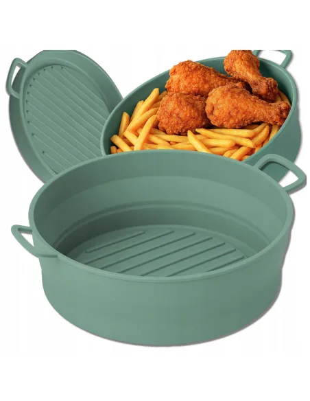 WKŁAD SILIKONOWY SKŁADANY DO AIR FRYER FRYTKOWNICY FORMA DO PIECZENIA