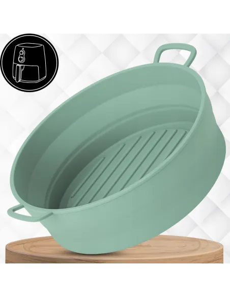 WKŁAD SILIKONOWY SKŁADANY DO AIR FRYER FRYTKOWNICY FORMA DO PIECZENIA