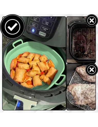 WKŁAD SILIKONOWY SKŁADANY DO AIR FRYER FRYTKOWNICY FORMA DO PIECZENIA