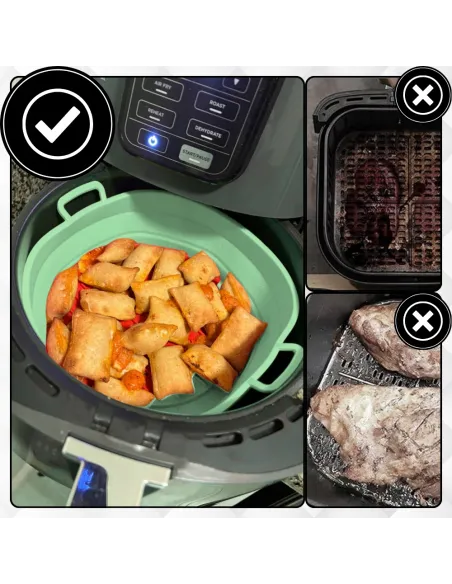 WKŁAD SILIKONOWY SKŁADANY DO AIR FRYER FRYTKOWNICY FORMA DO PIECZENIA