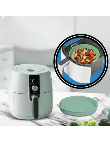 WKŁAD SILIKONOWY SKŁADANY DO AIR FRYER FRYTKOWNICY FORMA DO PIECZENIA