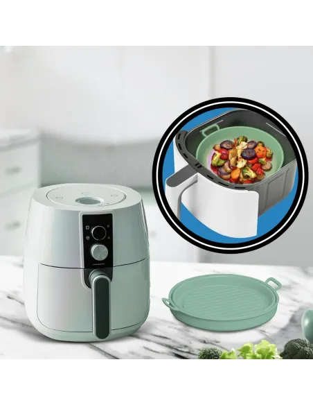 WKŁAD SILIKONOWY SKŁADANY DO AIR FRYER FRYTKOWNICY FORMA DO PIECZENIA