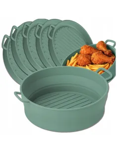 5x WKŁAD SILIKONOWY SKŁADANY DO AIR FRYER FRYTKOWNICY FORMA DO PIECZENIA