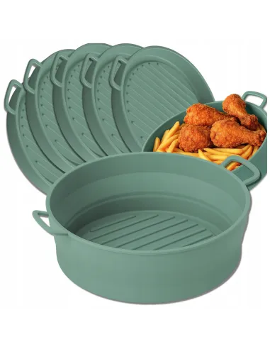 5x WKŁAD SILIKONOWY SKŁADANY DO AIR FRYER FRYTKOWNICY FORMA DO PIECZENIA