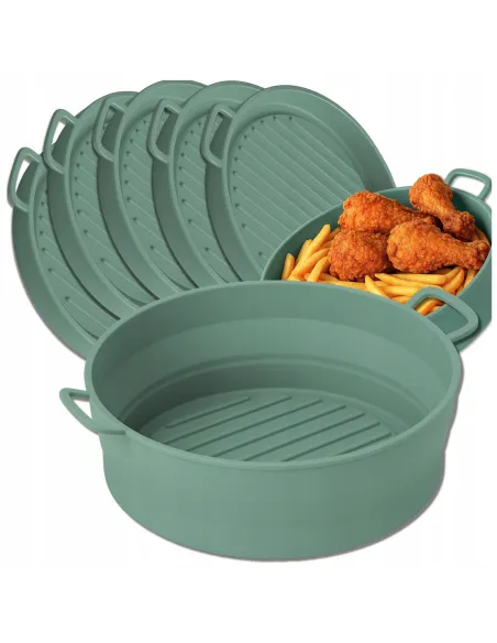 5x WKŁAD SILIKONOWY SKŁADANY DO AIR FRYER FRYTKOWNICY FORMA DO PIECZENIA