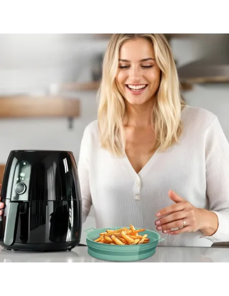 5x WKŁAD SILIKONOWY SKŁADANY DO AIR FRYER FRYTKOWNICY FORMA DO PIECZENIA