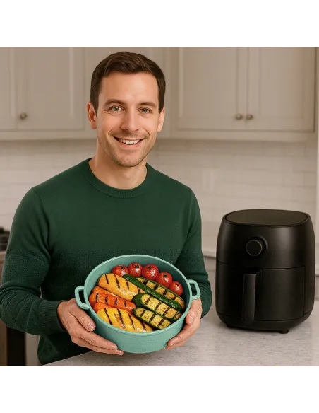 5x WKŁAD SILIKONOWY SKŁADANY DO AIR FRYER FRYTKOWNICY FORMA DO PIECZENIA