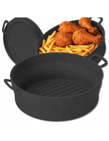 WKŁAD SILIKONOWY SKŁADANY DO AIR FRYER FRYTKOWNICY FORMA DO PIECZENIA