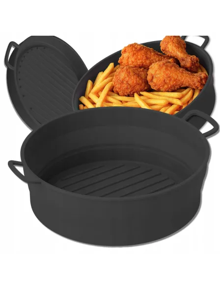 WKŁAD SILIKONOWY SKŁADANY DO AIR FRYER FRYTKOWNICY FORMA DO PIECZENIA
