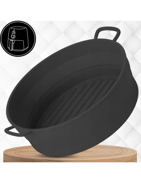 WKŁAD SILIKONOWY SKŁADANY DO AIR FRYER FRYTKOWNICY FORMA DO PIECZENIA
