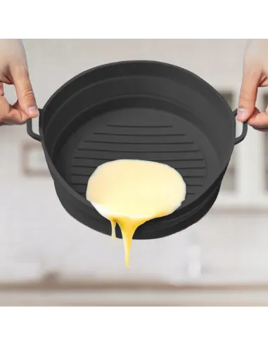 WKŁAD SILIKONOWY SKŁADANY DO AIR FRYER FRYTKOWNICY FORMA DO PIECZENIA