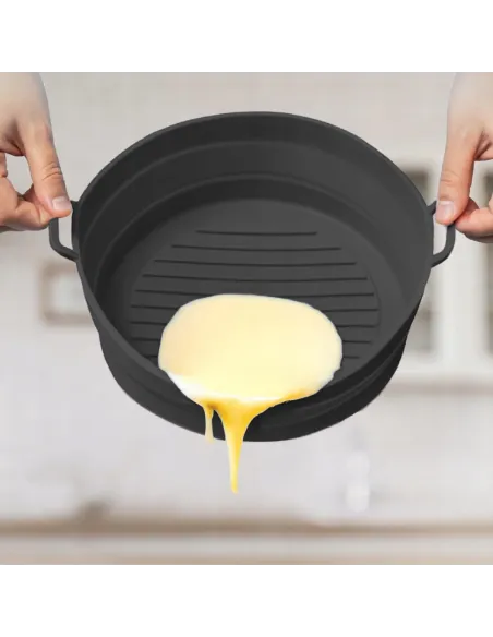 WKŁAD SILIKONOWY SKŁADANY DO AIR FRYER FRYTKOWNICY FORMA DO PIECZENIA