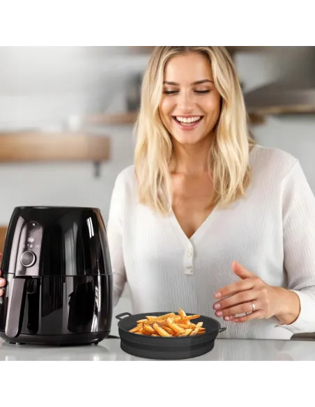 WKŁAD SILIKONOWY SKŁADANY DO AIR FRYER FRYTKOWNICY FORMA DO PIECZENIA