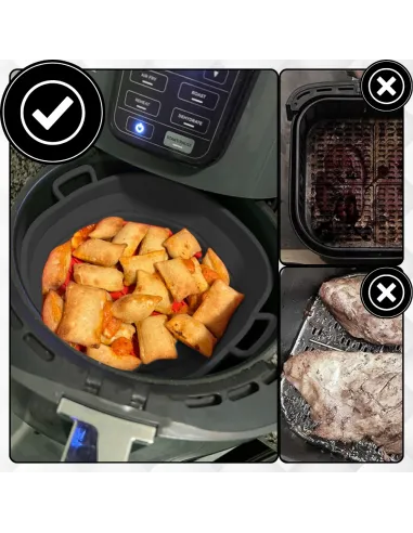 WKŁAD SILIKONOWY SKŁADANY DO AIR FRYER FRYTKOWNICY FORMA DO PIECZENIA